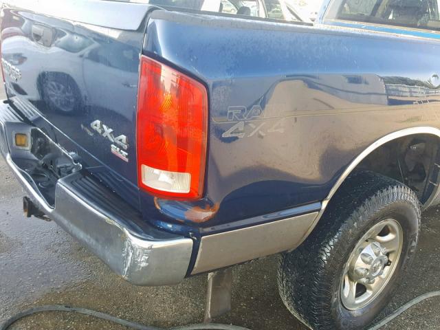 3D7KU28663G709524 - 2003 DODGE RAM 2500 S Կապույտ լուսանկար 9