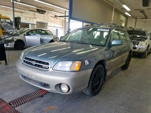 4S3BH806517671029 - 2001 SUBARU LEGACY OUT GREEN photo 2