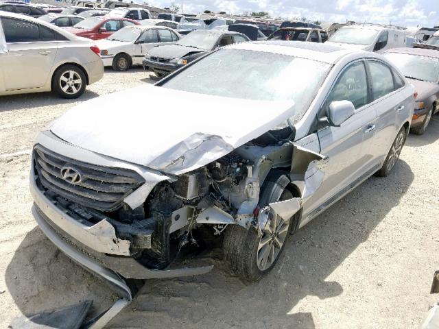 5NPE34AF4GH374258 - 2016 HYUNDAI SONATA SPO SILVER photo 2