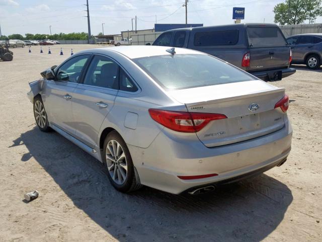 5NPE34AF4GH374258 - 2016 HYUNDAI SONATA SPO SILVER photo 3