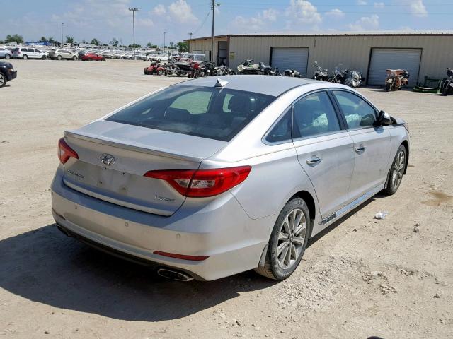 5NPE34AF4GH374258 - 2016 HYUNDAI SONATA SPO SILVER photo 4