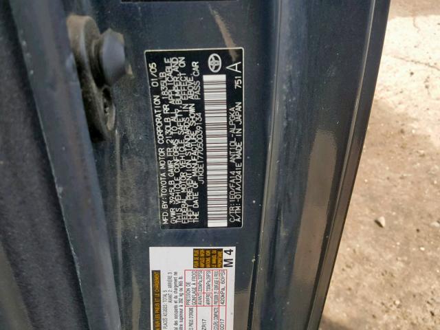 JTKDE177050039134 - 2005 TOYOTA SCION TC გრაფიტი ფოტო 10