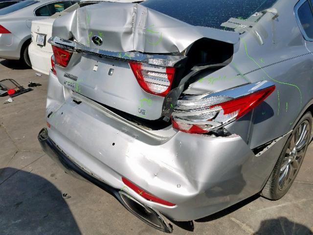 KNALW4D41G6031147 - 2016 KIA K900 SILVER photo 9