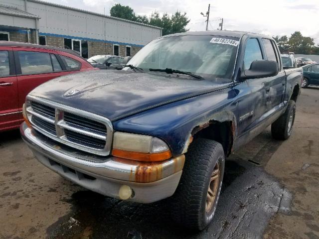 1B7GG2AN01S214749 - 2001 DODGE DAKOTA QUA BLUE photo 2