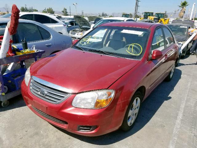 KNAFE122785576924 - 2008 KIA SPECTRA EX RED photo 2