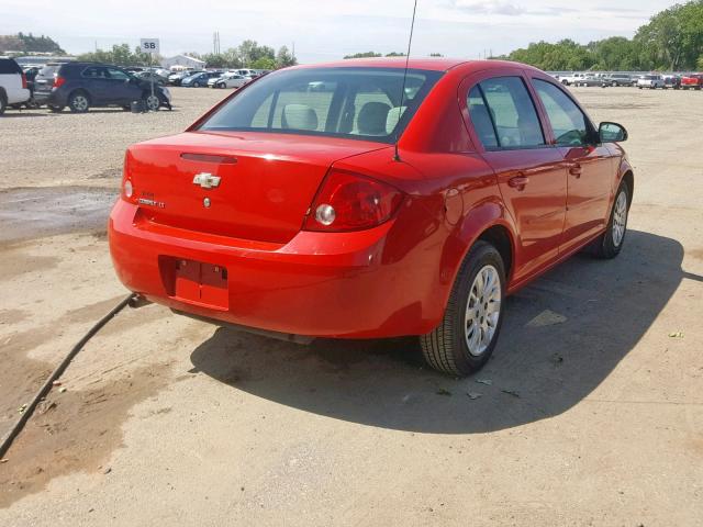 1G1AD5F56A7108505 - 2010 CHEVROLET COBALT 1LT RED photo 4