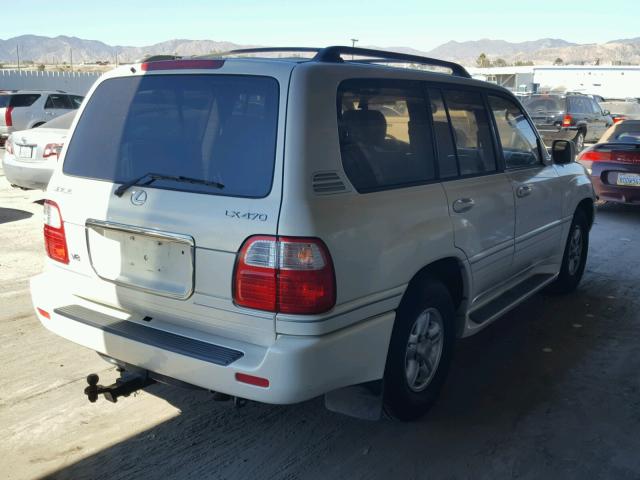 JT6HT00W5Y0088982 - 2000 LEXUS LX 470 WHITE photo 4