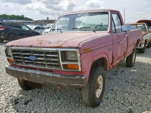 1FTES2SY9FPA82281 - 1985 FORD F-250 RED photo 2