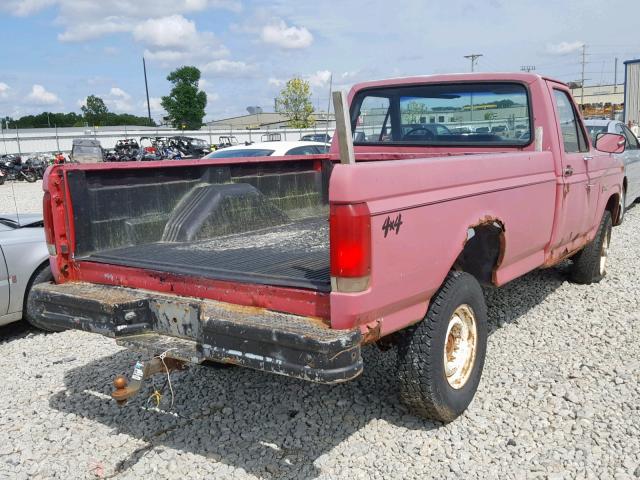 1FTES2SY9FPA82281 - 1985 FORD F-250 RED photo 4