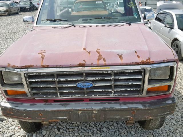 1FTES2SY9FPA82281 - 1985 FORD F-250 RED photo 7