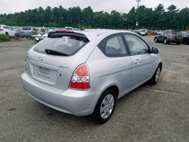 KMHCM3AC3BU187463 - 2011 HYUNDAI ACCENT GL SILVER photo 4