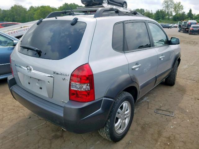 KM8JN72D47U594928 - 2007 HYUNDAI TUCSON SE SILVER photo 4