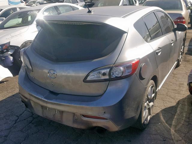 JM1BL1L40C1525336 - 2012 MAZDA SPEED 3 GRAY photo 4