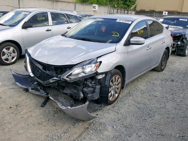 3N1AB7AP9GL668981 - 2016 NISSAN SENTRA S SILVER photo 2