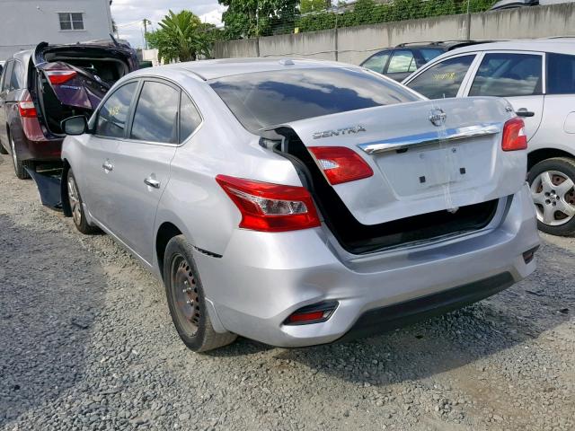 3N1AB7AP9GL668981 - 2016 NISSAN SENTRA S SILVER photo 3