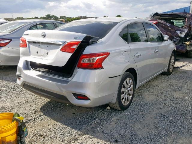 3N1AB7AP9GL668981 - 2016 NISSAN SENTRA S SILVER photo 4