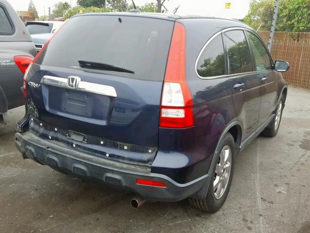 JHLRE48788C051034 - 2008 HONDA CR-V EXL BLUE photo 4