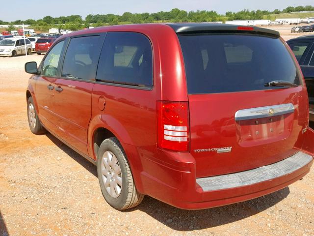 2A8HR44H68R800151 - 2008 CHRYSLER TOWN & COU RED photo 3