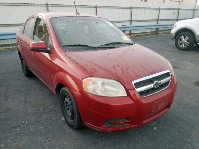 KL1TD56E89B604129 - 2009 CHEVROLET AVEO LS BURGUNDY photo 1