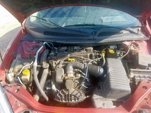 1C3EL46X54N167654 - 2004 CHRYSLER SEBRING LX RED photo 7