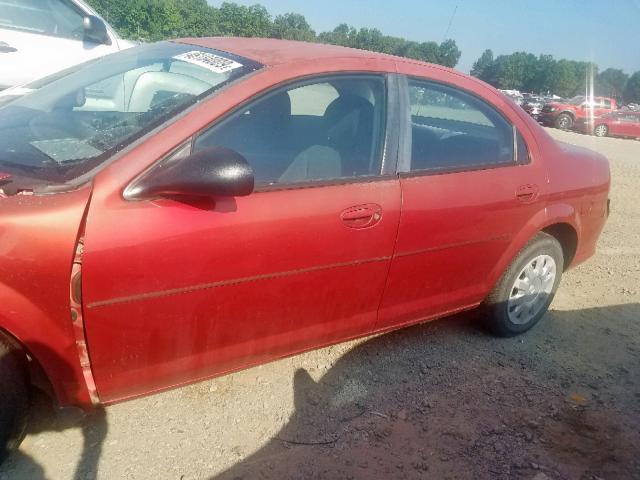 1C3EL46X54N167654 - 2004 CHRYSLER SEBRING LX RED photo 9