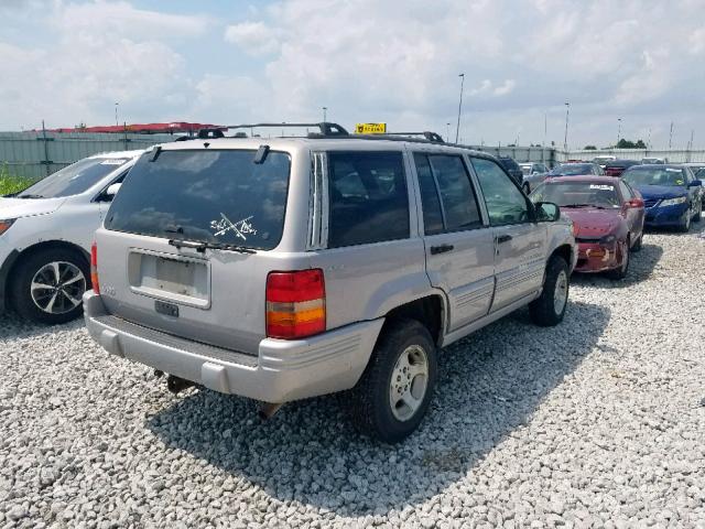 1J4GZ48S2WC343069 - 1998 JEEP GRAND CHER GRAY photo 4