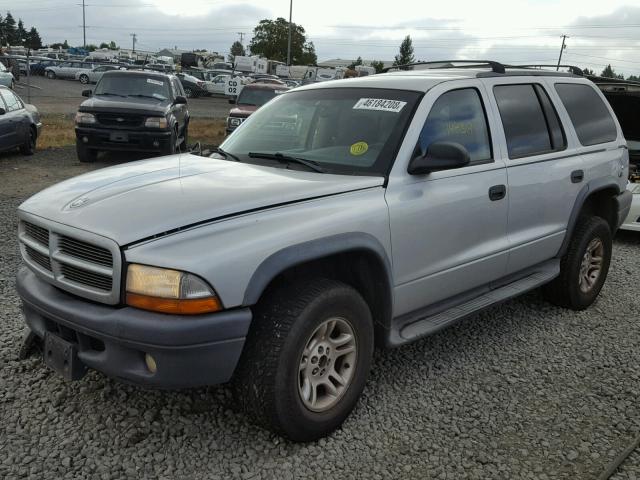 1D4HS38NX3F604058 - 2003 DODGE DURANGO SP SILVER photo 2