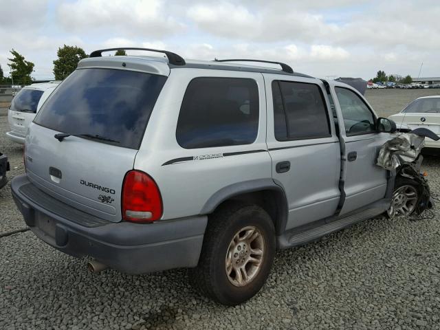 1D4HS38NX3F604058 - 2003 DODGE DURANGO SP SILVER photo 4