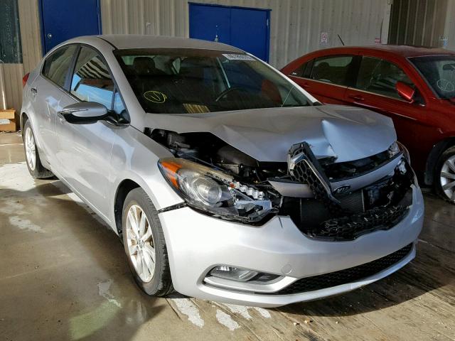 KNAFX4A89E5045740 - 2014 KIA FORTE EX SILVER photo 1