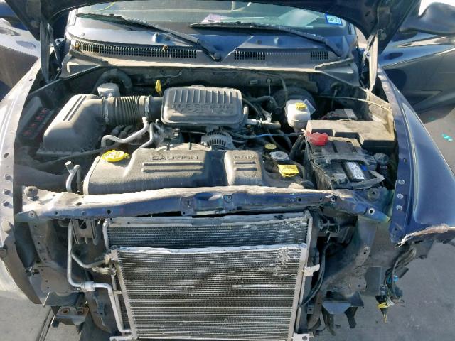 1D7HL38K14S621085 - 2004 DODGE DAKOTA QUA BLUE photo 7