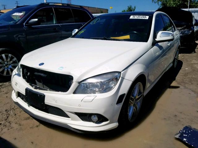 WDDGF87X89F324263 - 2009 MERCEDES-BENZ C 350 4MAT WHITE photo 2