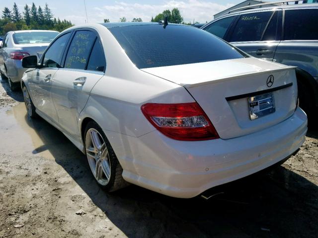 WDDGF87X89F324263 - 2009 MERCEDES-BENZ C 350 4MAT WHITE photo 3