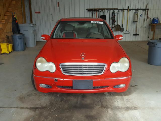 WDBRF61J43F307283 - 2003 MERCEDES-BENZ C 240 RED photo 9