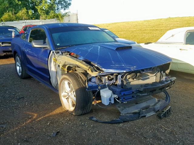 1ZVHT82H085206278 - 2008 FORD MUSTANG GT BLUE photo 1