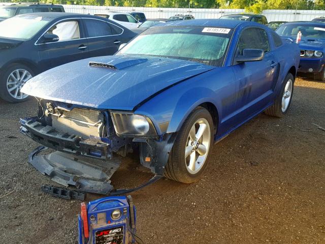 1ZVHT82H085206278 - 2008 FORD MUSTANG GT BLUE photo 2