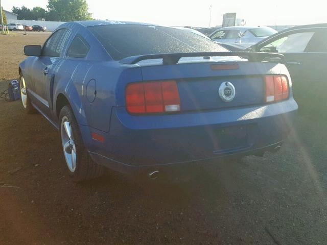 1ZVHT82H085206278 - 2008 FORD MUSTANG GT BLUE photo 3