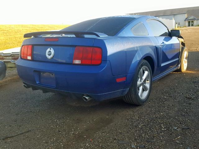 1ZVHT82H085206278 - 2008 FORD MUSTANG GT BLUE photo 4