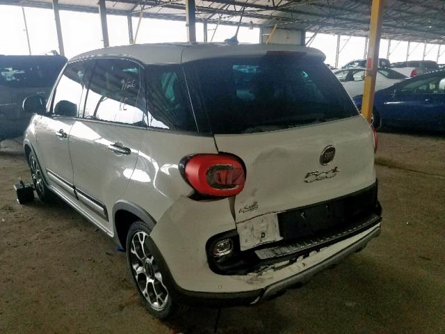 ZFBCFADH9EZ010372 - 2014 FIAT 500L TREKK WHITE photo 3