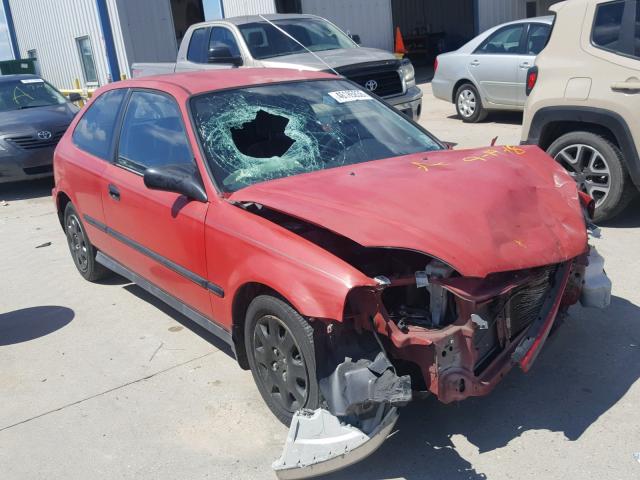 2HGEJ6348XH110628 - 1999 HONDA CIVIC DX RED photo 1