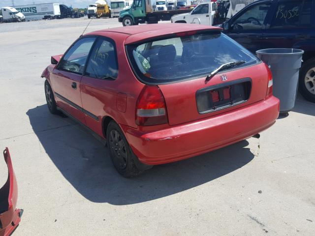 2HGEJ6348XH110628 - 1999 HONDA CIVIC DX RED photo 3