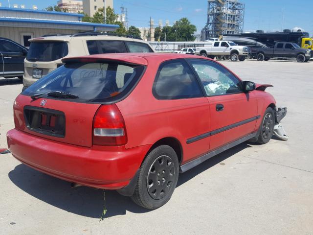 2HGEJ6348XH110628 - 1999 HONDA CIVIC DX RED photo 4