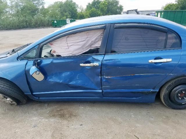 2HGFA1F56AH322513 - 2010 HONDA CIVIC LX BLUE photo 10