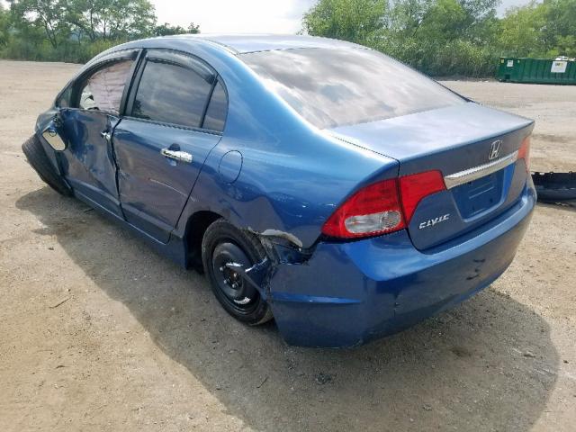 2HGFA1F56AH322513 - 2010 HONDA CIVIC LX BLUE photo 3