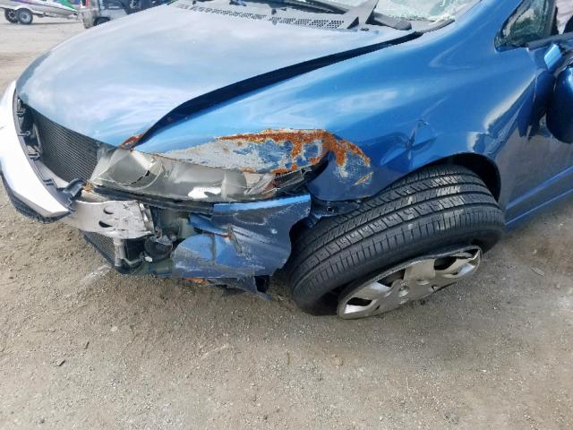 2HGFA1F56AH322513 - 2010 HONDA CIVIC LX BLUE photo 9