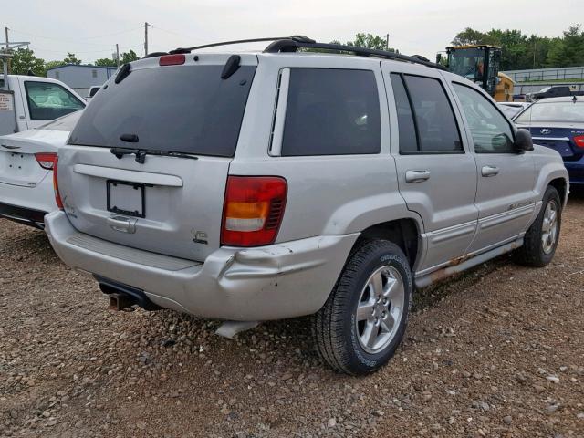 1J8GW68J74C398995 - 2004 JEEP GRAND CHER SILVER photo 4