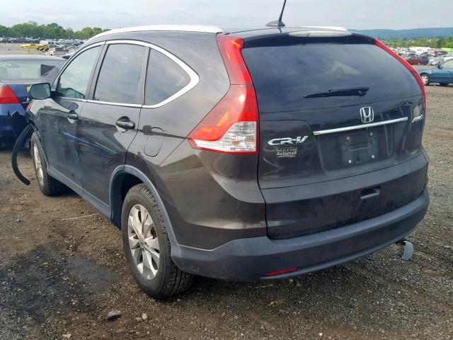 5J6RM4H74EL105287 - 2014 HONDA CR-V EXL BROWN photo 3