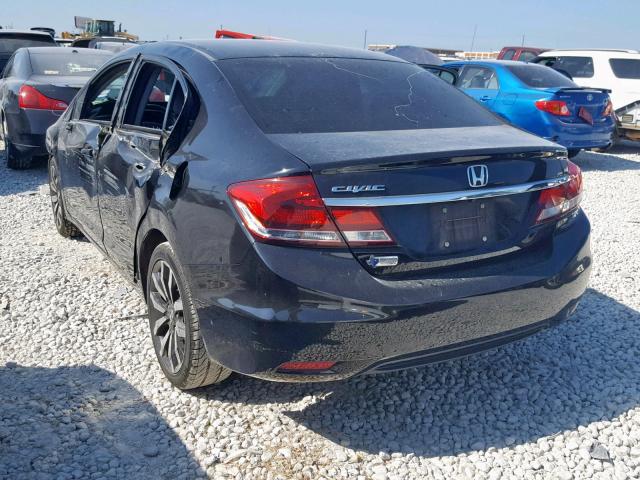 2HGFB2F92EH532344 - 2014 HONDA CIVIC EXL Սև լուսանկար 3