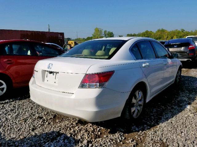 1HGCP2F80AA021400 - 2010 HONDA ACCORD EXL WHITE photo 4