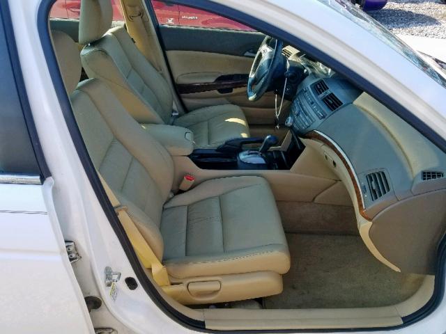 1HGCP2F80AA021400 - 2010 HONDA ACCORD EXL WHITE photo 5