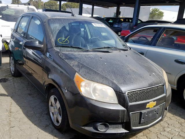 KL1TD66E69B312419 - 2009 CHEVROLET AVEO LS BLACK photo 1